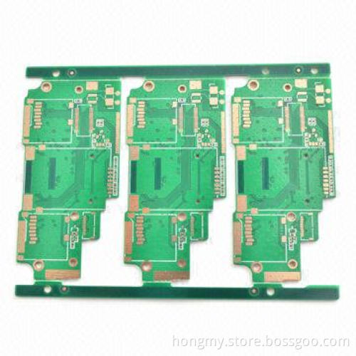 Multilayer PCB with Gold Plated and Green Solder Mask, 4 Layers